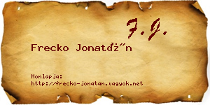 Frecko Jonatán névjegykártya